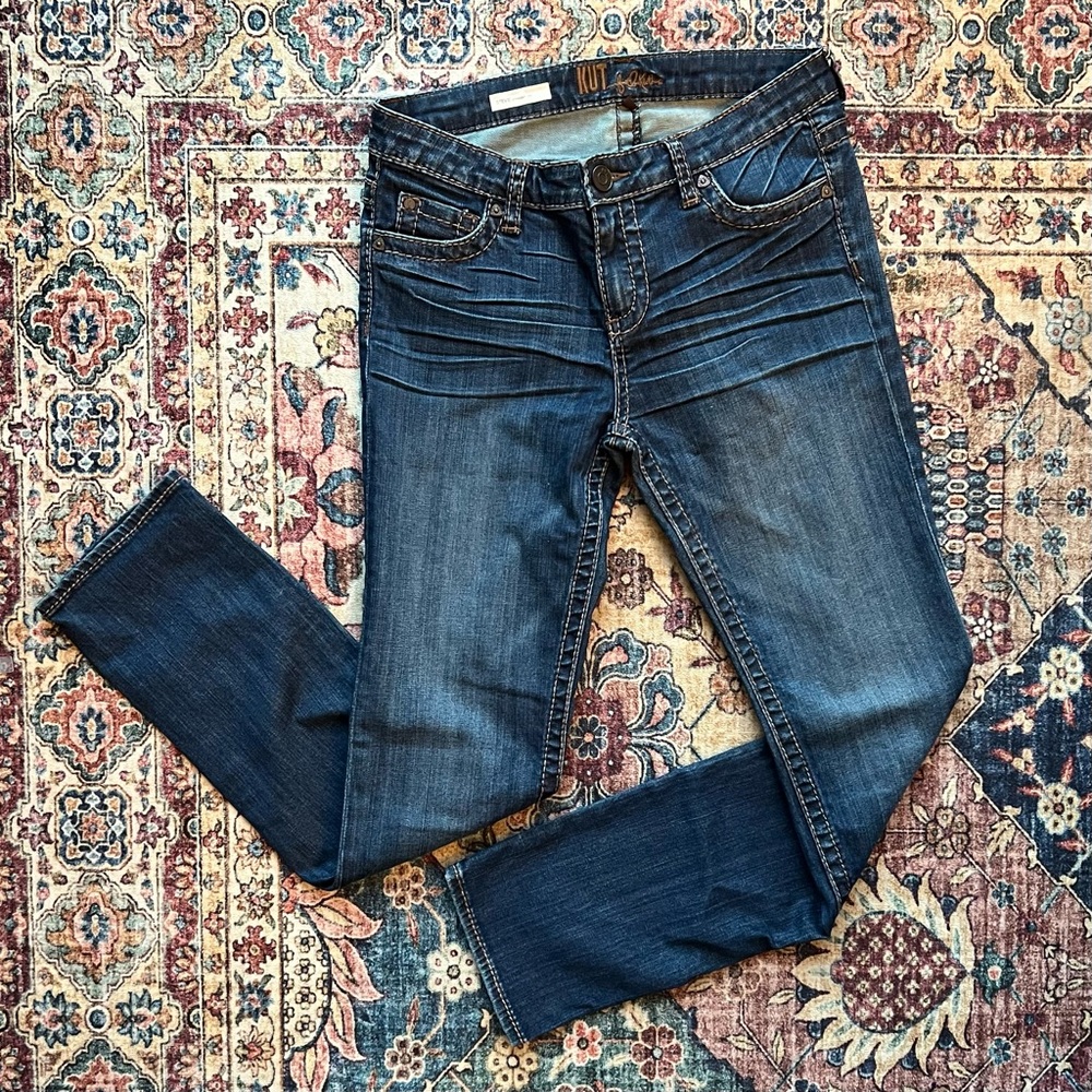 Kut from the Kloth Stevie Straight Leg Dark Wash Jeans, NWOT, size 6